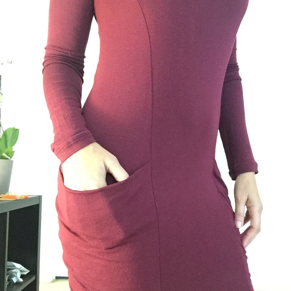 BCBG MAXAZRIA Burgundy Dress - Picture 4 of 5